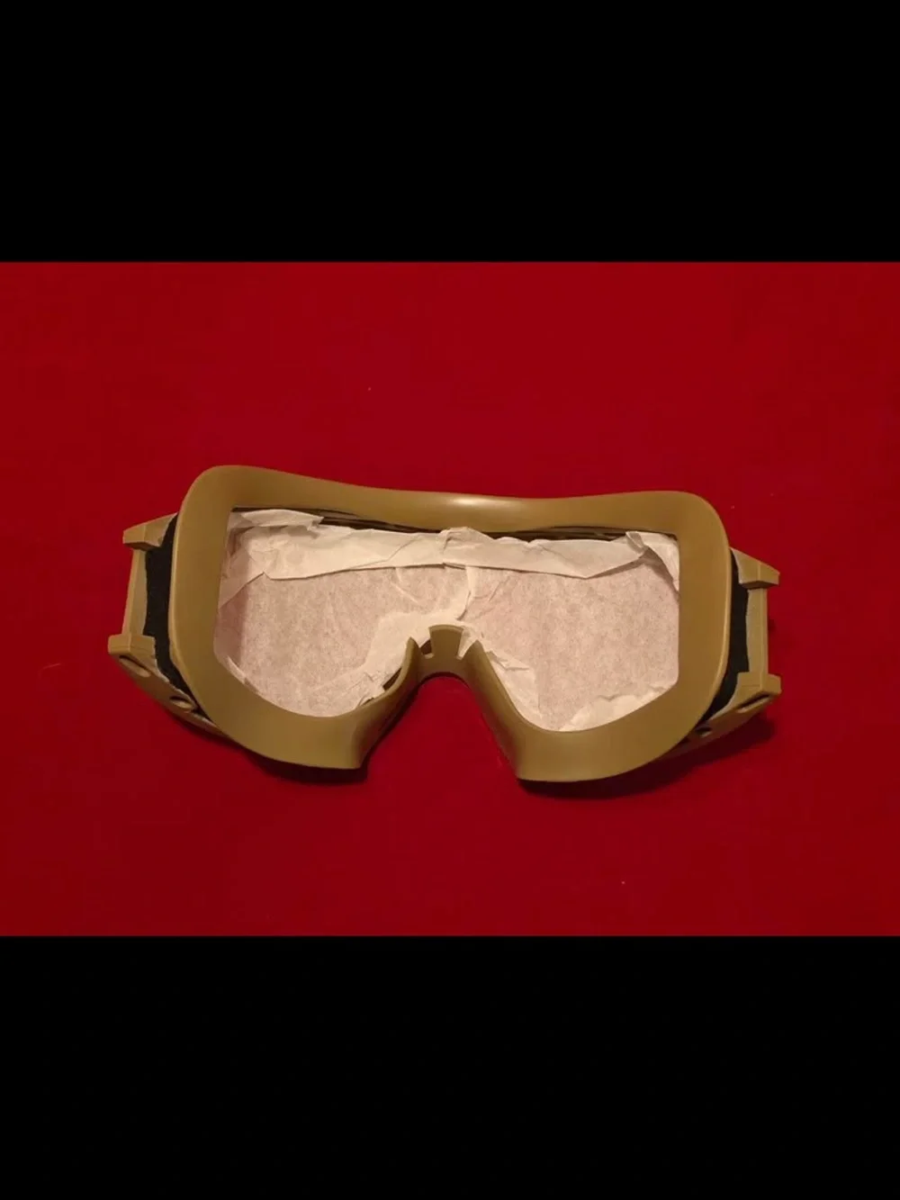 Tactical Tan Goggles with Spare Lens and Carry Pouch